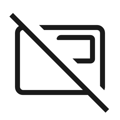 Picture in picture off outline icon, outline style, from Material Symbols Light