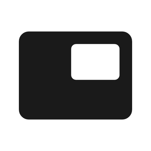 Picture in picture rounded icon, rounded style, from Material Symbols Light