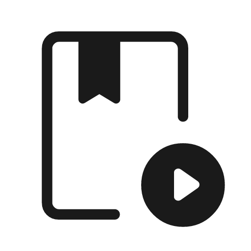 Play lesson outline rounded icon, rounded style, from Material Symbols Light