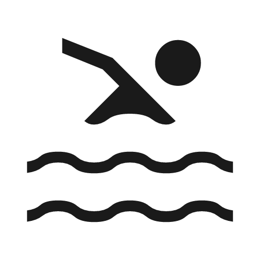 Pool sharp icon, sharp-cornered style, from Material Symbols Light