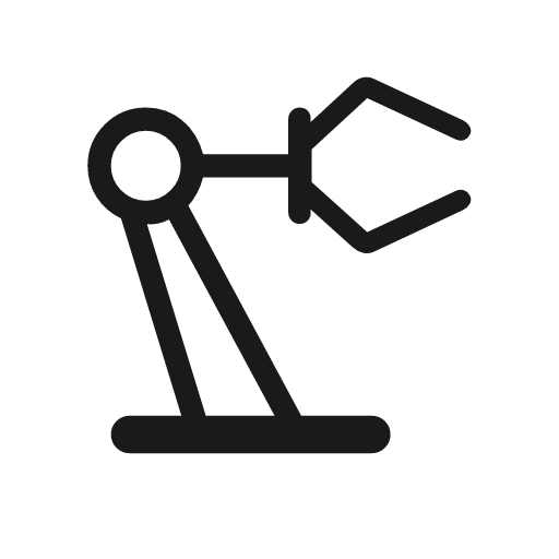 Precision manufacturing outline rounded icon, rounded style, from Material Symbols Light