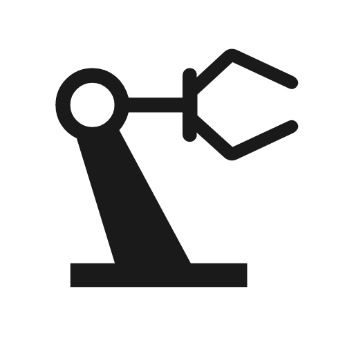 Precision manufacturing icon, solid style, from Material Symbols Light