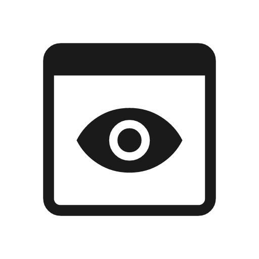 Preview icon, solid style, from Material Symbols Light