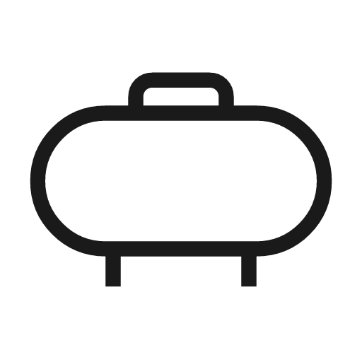 Propane outline icon, outline style, from Material Symbols Light