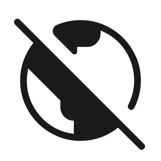 Public off rounded icon, rounded style, from Material Symbols Light