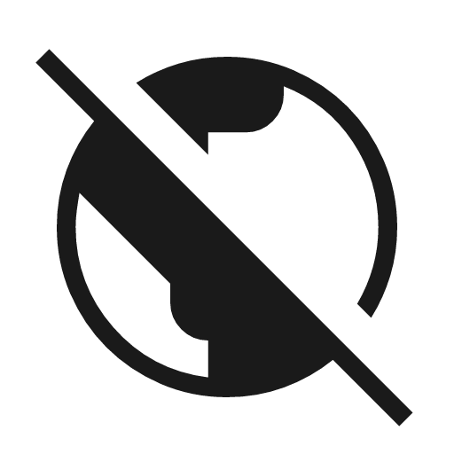 Public off icon, solid style, from Material Symbols Light