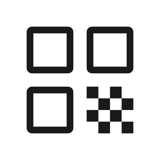 Qr code rounded icon, rounded style, from Material Symbols Light