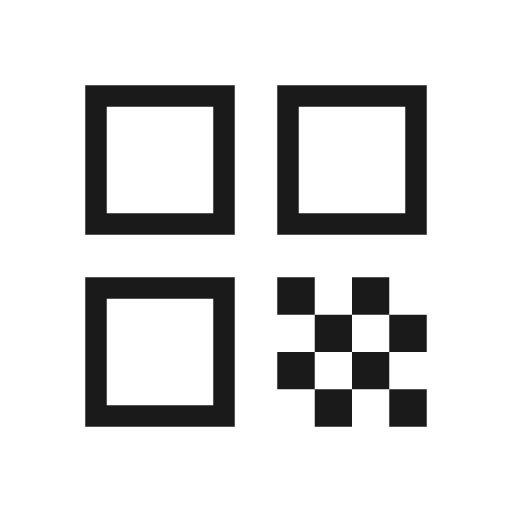 Qr code icon, solid style, from Material Symbols Light