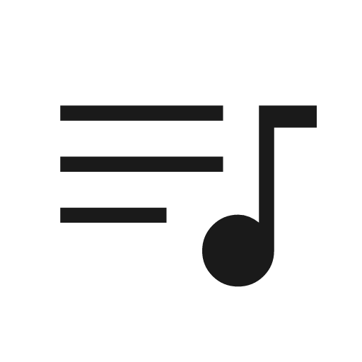 Queue music icon, solid style, from Material Symbols Light