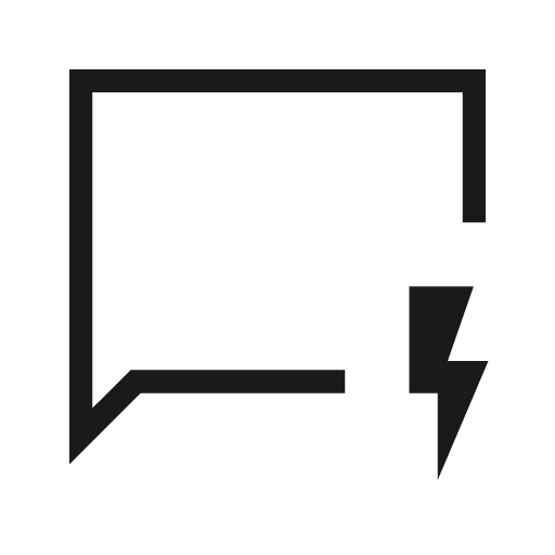 Quickreply outline sharp icon, sharp-cornered style, from Material Symbols Light