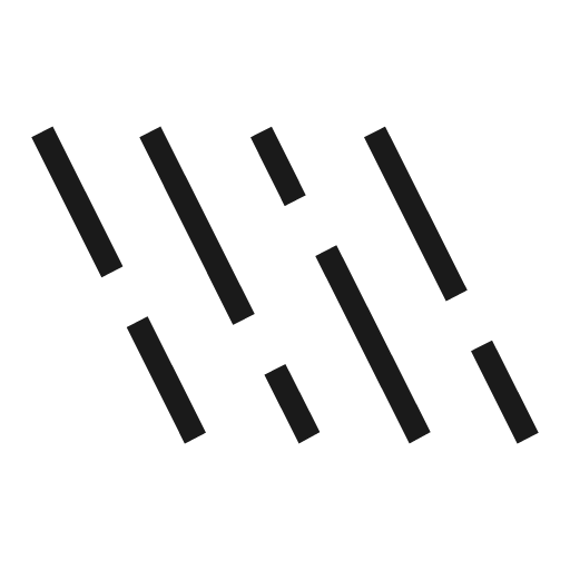 Rainy light sharp icon, sharp-cornered style, from Material Symbols Light