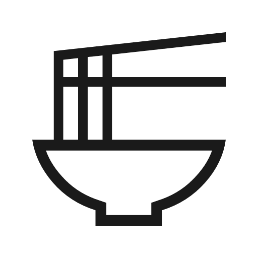Ramen dining outline icon, outline style, from Material Symbols Light