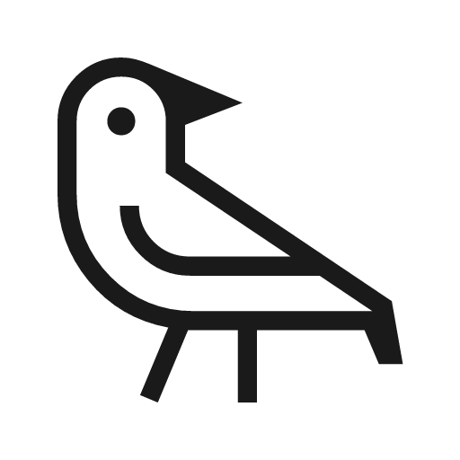 Raven outline icon, outline style, from Material Symbols Light