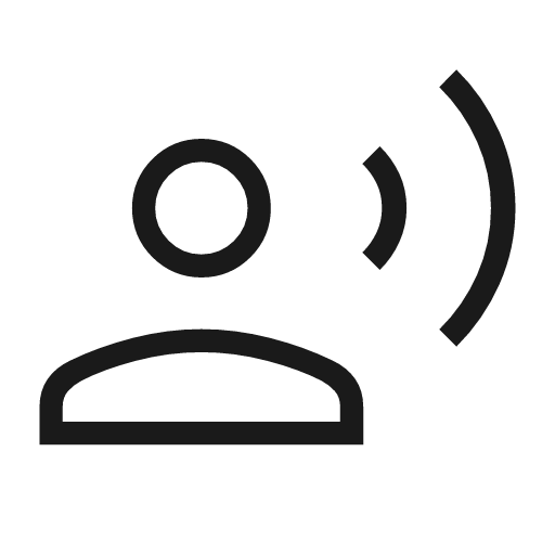 Record voice over outline icon, outline style, from Material Symbols Light