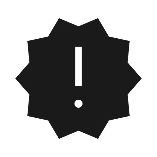 Release alert icon, solid style, from Material Symbols Light