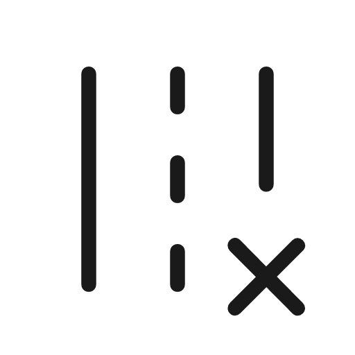 Remove road rounded icon, rounded style, from Material Symbols Light