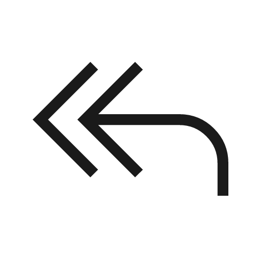 Reply all icon, solid style, from Material Symbols Light