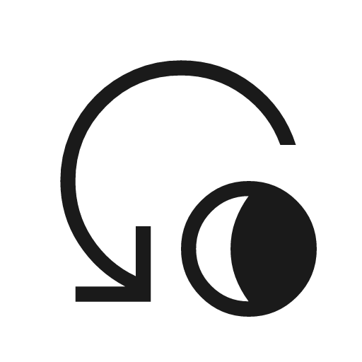 Reset shadow icon, solid style, from Material Symbols Light