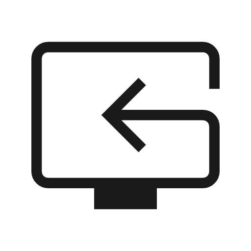 Reset tv outline icon, outline style, from Material Symbols Light