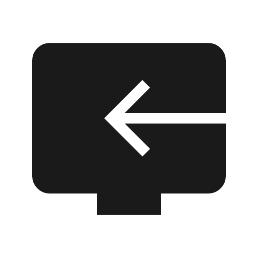 Reset tv icon, solid style, from Material Symbols Light