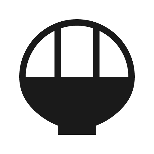 Rice bowl icon, solid style, from Material Symbols Light