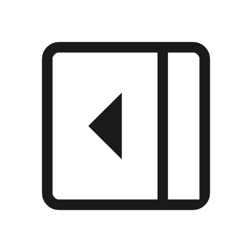 Right panel open outline icon, outline style, from Material Symbols Light