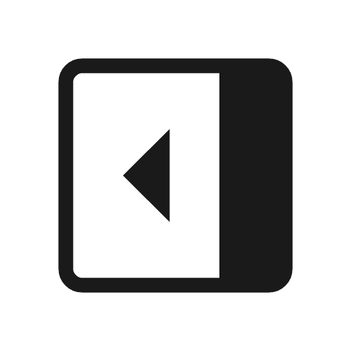 Right panel open icon, solid style, from Material Symbols Light