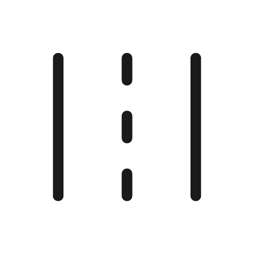Road rounded icon, rounded style, from Material Symbols Light