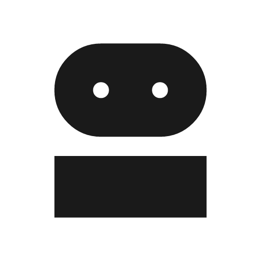 Robot 2 sharp icon, sharp-cornered style, from Material Symbols Light