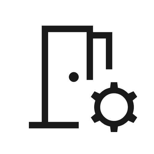 Room preferences outline icon, outline style, from Material Symbols Light