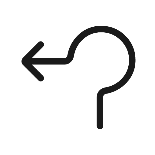 Roundabout left rounded icon, rounded style, from Material Symbols Light