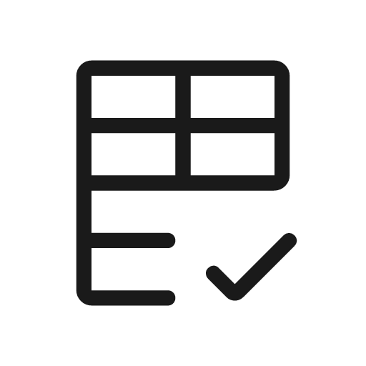 Rubric rounded icon, rounded style, from Material Symbols Light