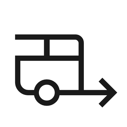 Rv hookup outline icon, outline style, from Material Symbols Light