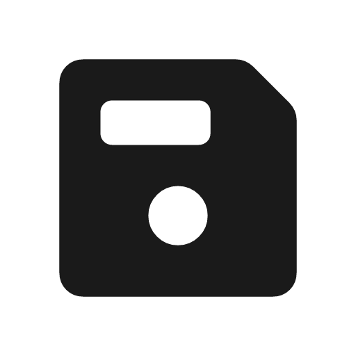 Save rounded icon, rounded style, from Material Symbols Light