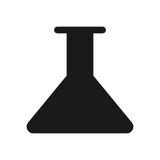 Science icon, solid style, from Material Symbols Light