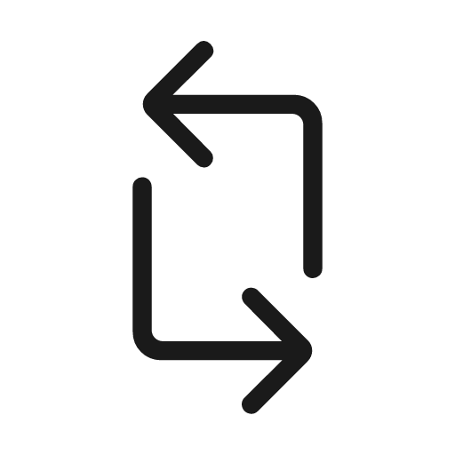 Screen rotation up rounded icon, rounded style, from Material Symbols Light