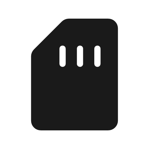 Sd card rounded icon, rounded style, from Material Symbols Light