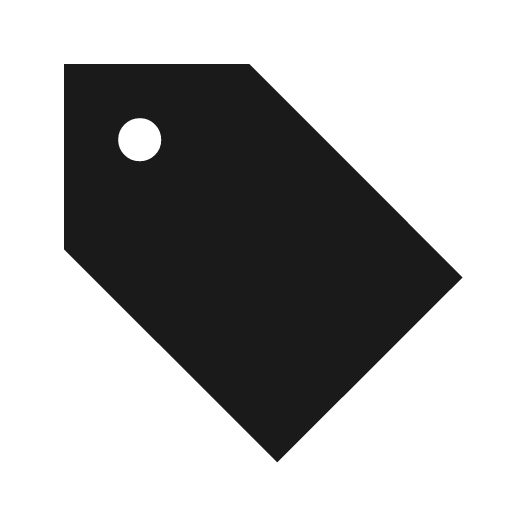 Sell sharp icon, sharp-cornered style, from Material Symbols Light