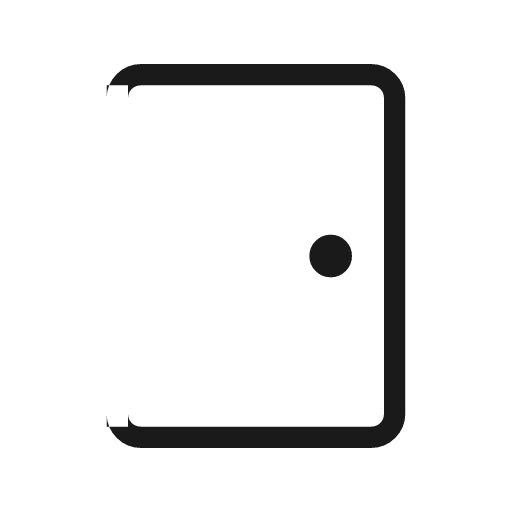 Sensor door outline rounded icon, rounded style, from Material Symbols Light