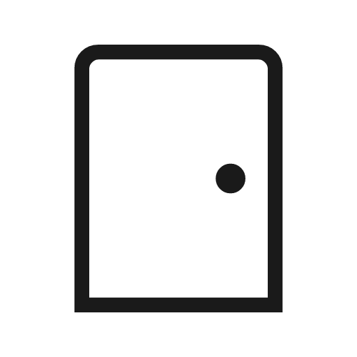 Sensor door outline icon, outline style, from Material Symbols Light