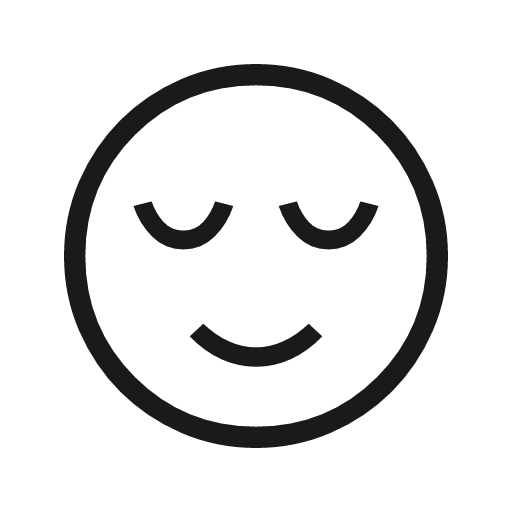 Sentiment calm outline icon, outline style, from Material Symbols Light