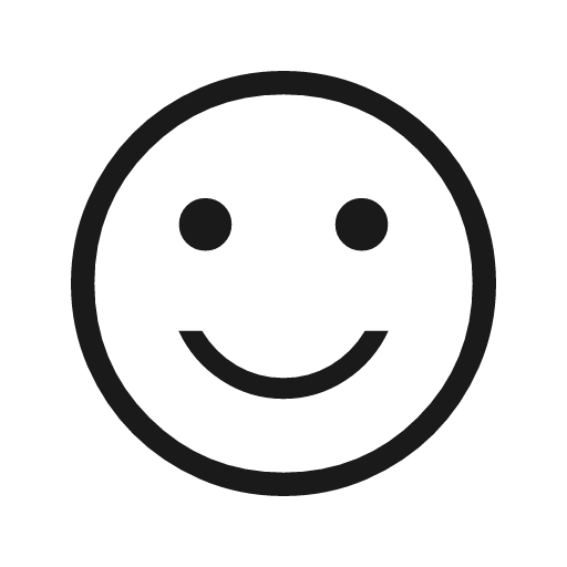 Sentiment satisfied outline icon, outline style, from Material Symbols Light