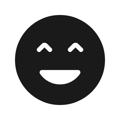 Sentiment very satisfied rounded icon, rounded style, from Material Symbols Light