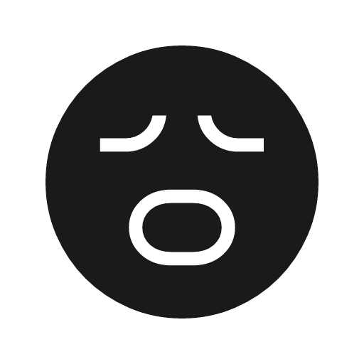 Sentiment worried icon, solid style, from Material Symbols Light