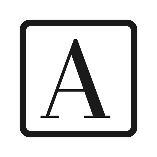 Serif outline icon, outline style, from Material Symbols Light