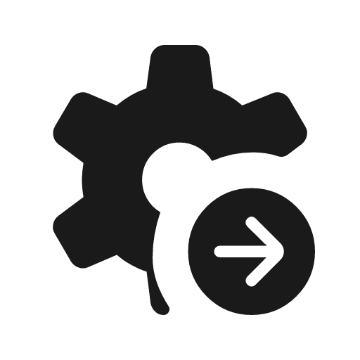 Settings b roll rounded icon, rounded style, from Material Symbols Light