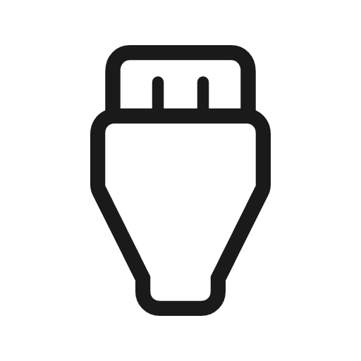 Settings input hdmi outline rounded icon, rounded style, from Material Symbols Light
