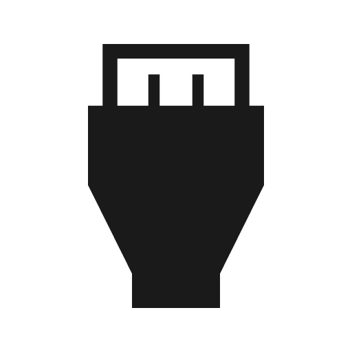 Settings input hdmi sharp icon, sharp-cornered style, from Material Symbols Light