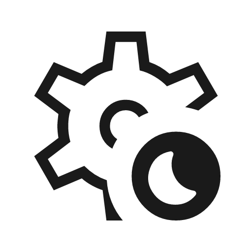 Settings night sight outline icon, outline style, from Material Symbols Light
