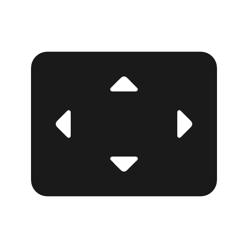Settings overscan rounded icon, rounded style, from Material Symbols Light
